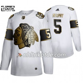 Chicago Blackhawks Trikot Connor Murphy 5 Adidas 2019-2020 Golden Edition Weiß Authentic - Kinder